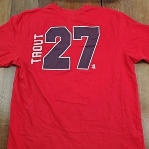 Mike Trout Los Angeles Anaheim Angels T Shirt Jersey 47 Mens Medium Red
